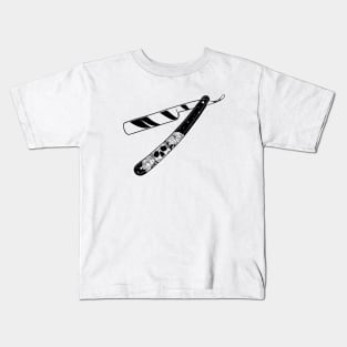 straight razor Kids T-Shirt